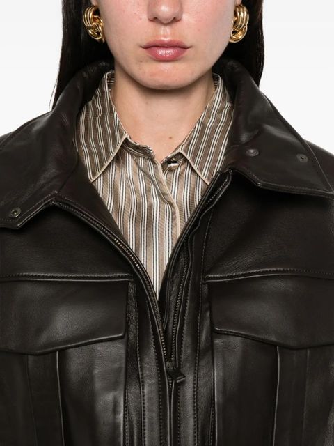 ducie Hazel leather jacket - Brown