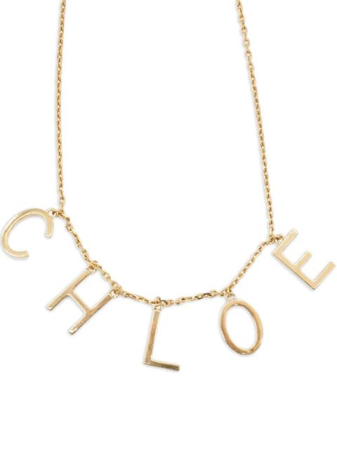 Chloé logo-lettering necklace - Gold - zdjęcie produktu nr 2