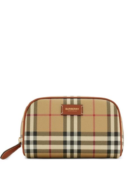 Burberry small Check travel pouch - Neutrals - zdjęcie produktu nr 1