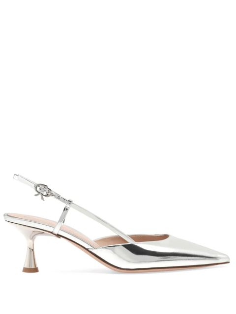 Gianvito Rossi Ascent 55mm leather pumps - Silver - zdjęcie produktu nr 1