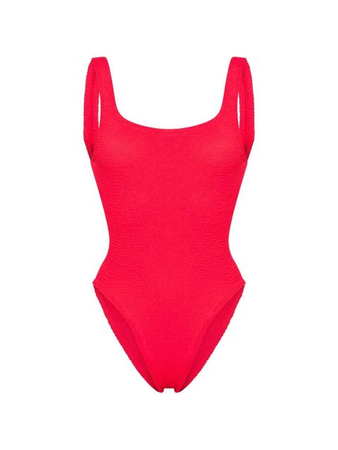 Hunza G square-neck crinkled swimsuit - Red - zdjęcie produktu nr 1