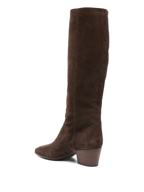 Casadei 50mm suede leather knee-high boots - Brown - zdjęcie produktu nr 2