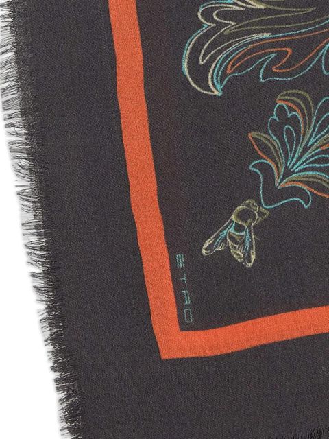 ETRO floral-print scarf - Brown