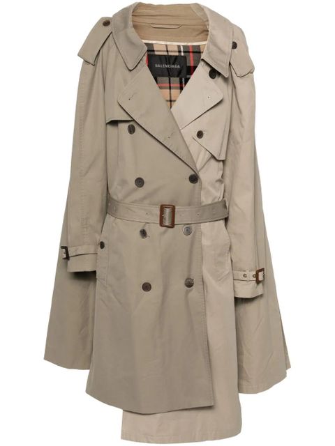 Balenciaga Double Sleeve trench coat - Neutrals