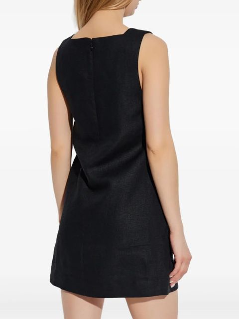 Posse linen mini dress - Black