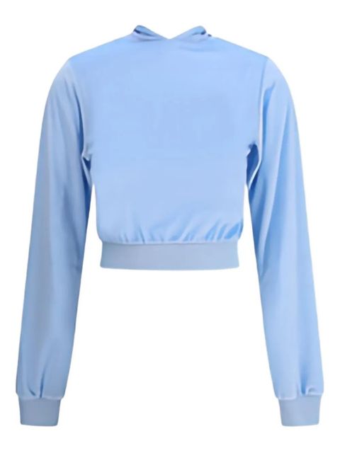 Balenciaga tie-detail zip-up top - Blue - zdjęcie produktu nr 1