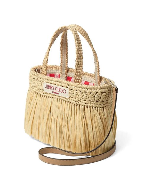 Jimmy Choo fringed beach tote bag - Neutrals