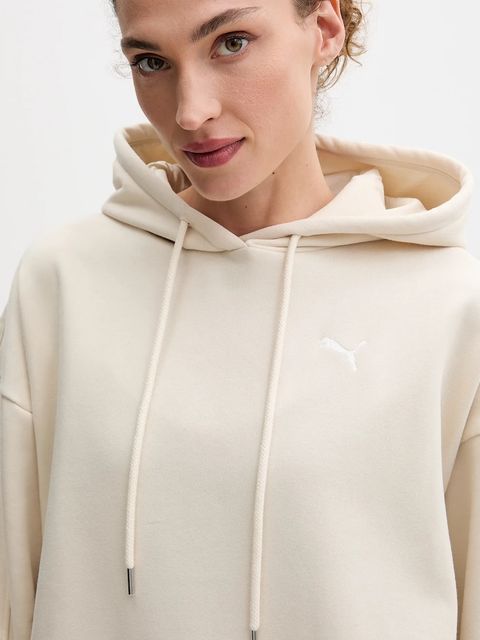 Puma bluza damska kolor beżowy z kapturem 688151