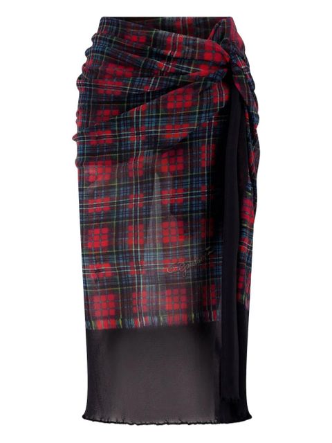Jean Paul Gaultier Le Paréo tartan pareo - Red - zdjęcie produktu nr 2