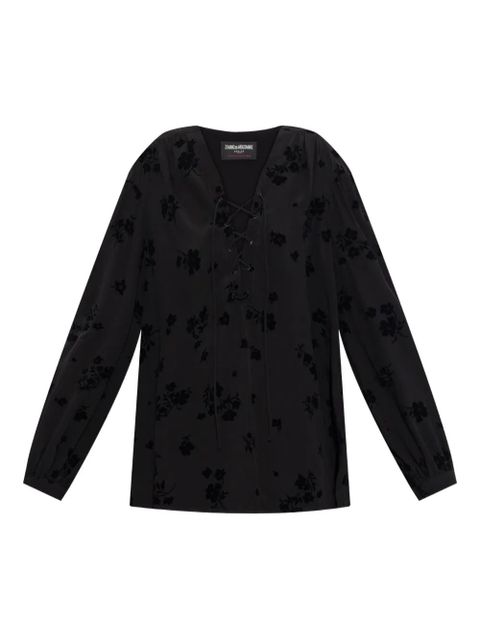 Zadig&Voltaire lace-up blouse - Black - zdjęcie produktu nr 1