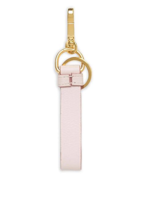 Marni flower-embroidery charm keyring - Pink