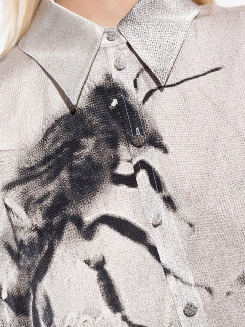 Tory Burch graphic-print shirt - Grey