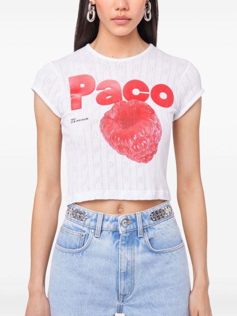 Rabanne printed T-shirt - White