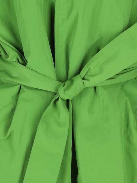 Saint Laurent taffeta piped pockets coat - Green