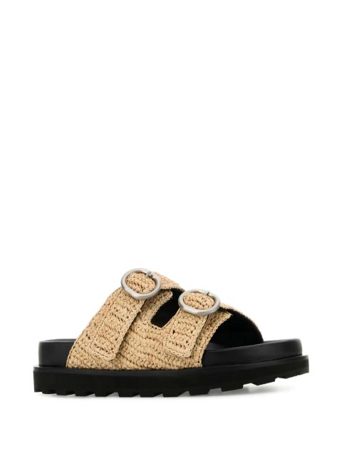 Jil Sander crochet slides - Neutrals