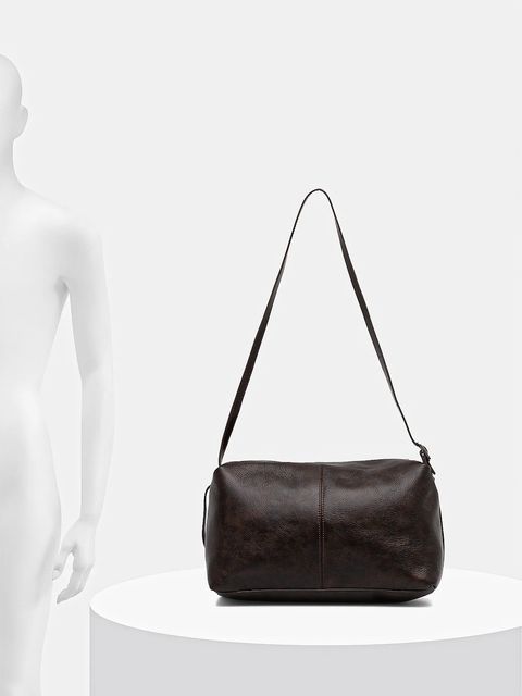 Answear.LAB torebka skórzana kolor brązowy