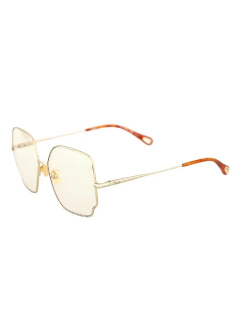 Chloé geometric-frame sunglasses - Gold - zdjęcie produktu nr 2