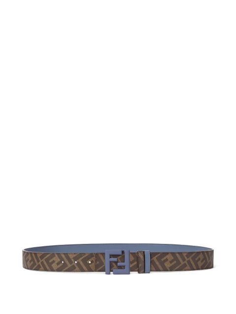 FENDI logo pattern belt - Blue