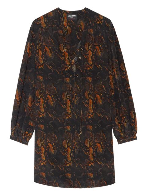 Zadig&Voltaire Ramela lace-up python dress - Black - zdjęcie produktu nr 1