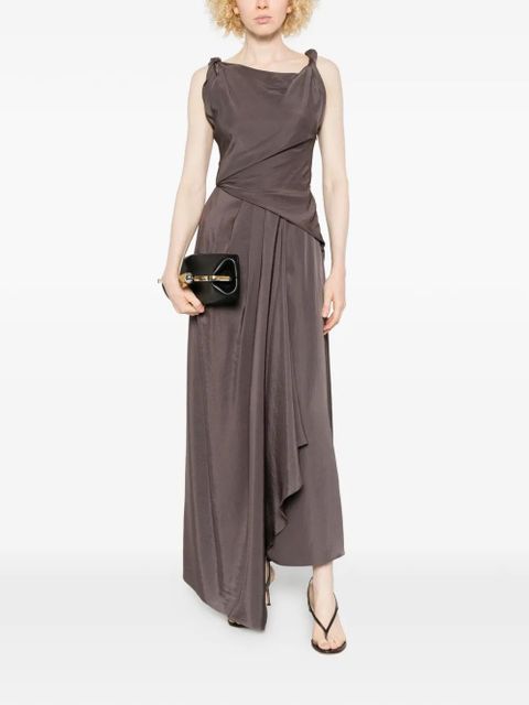 Eleh draped dress - Brown - zdjęcie produktu nr 2