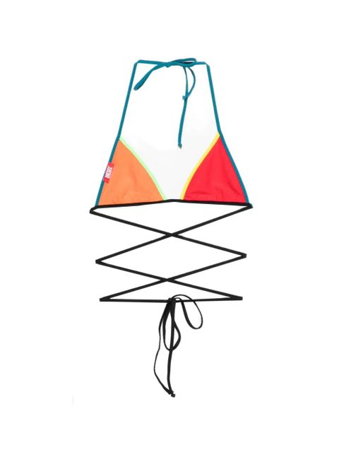 Diesel logo-detail tie bikini top - Red - zdjęcie produktu nr 2