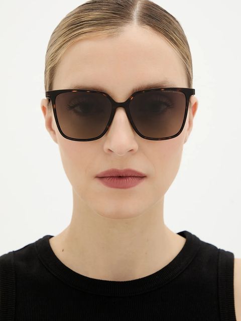 Tommy Hilfiger okulary przeciwsłoneczne damskie kolor brązowy TH 2292/S