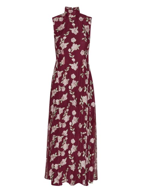 ROTATE BIRGER CHRISTENSEN floral-embroidered sleeveless maxi dress - zdjęcie produktu nr 1