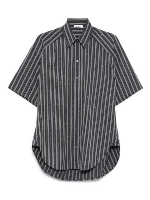 SANDRO crystal-embellished shirt - Grey - zdjęcie produktu nr 1