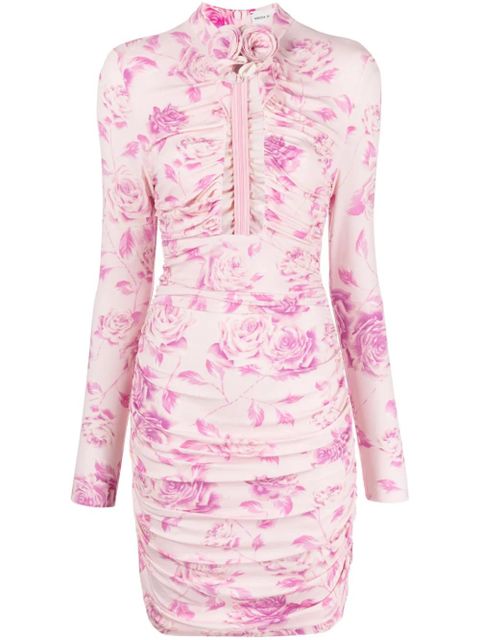Magda Butrym rose-print cut-out minidress - Pink - zdjęcie produktu nr 1