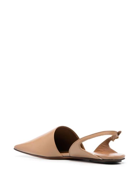 Nanushka square-toe leather slippers - Brown - zdjęcie produktu nr 2