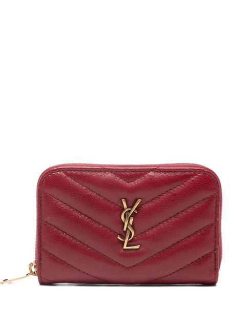 Saint Laurent chevron logo wallet - Red - zdjęcie produktu nr 1