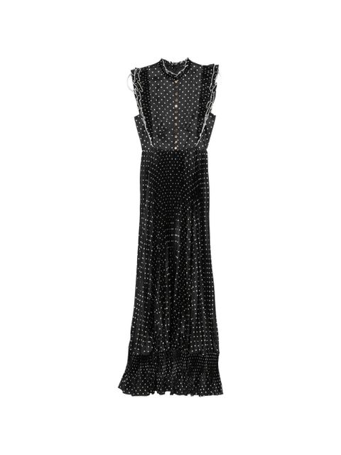 Self-Portrait sleeveless polka dot maxi dress - Black - zdjęcie produktu nr 1