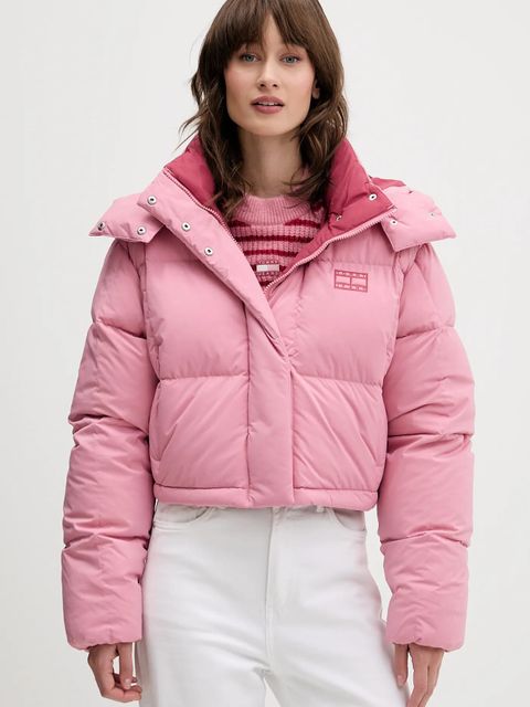 Tommy Jeans kurtka puchowa kolor różowy zimowa oversize DW0DW21624 - zdjęcie produktu nr 1