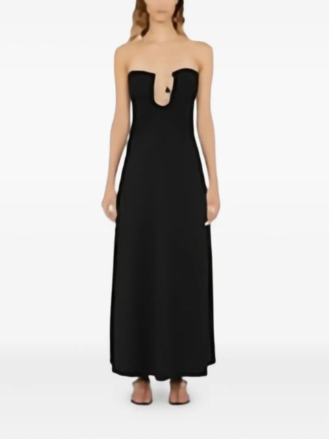 Christopher Esber stone-embellished strapless dress - Black