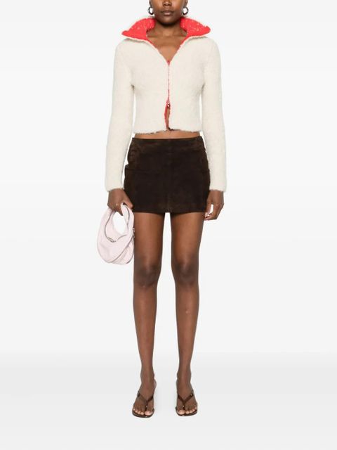 Diesel zip-front cardigan - White