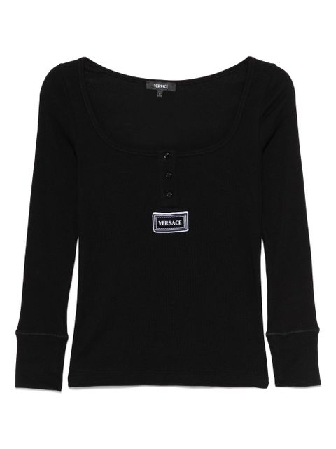 Versace logo-patch T-shirt - Black - zdjęcie produktu nr 1