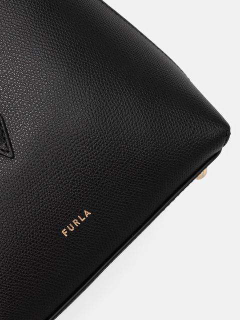 Furla torebka skórzana kolor czarny WE00876 ARE000 O6000