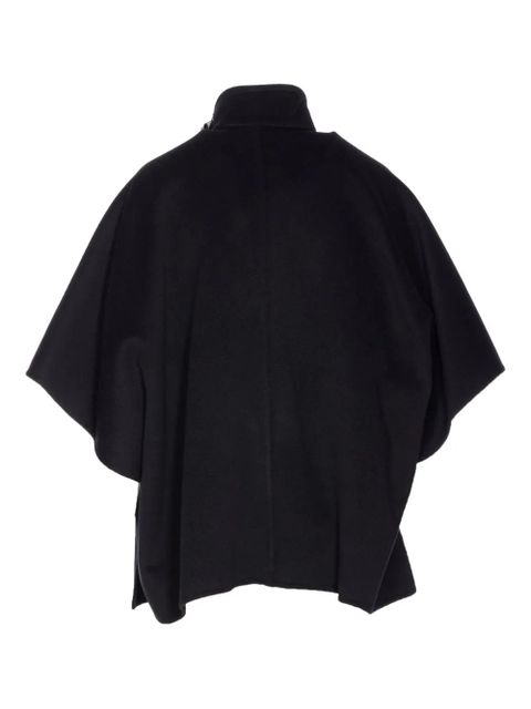 Max Mara button-fastening high-neck cape - Black