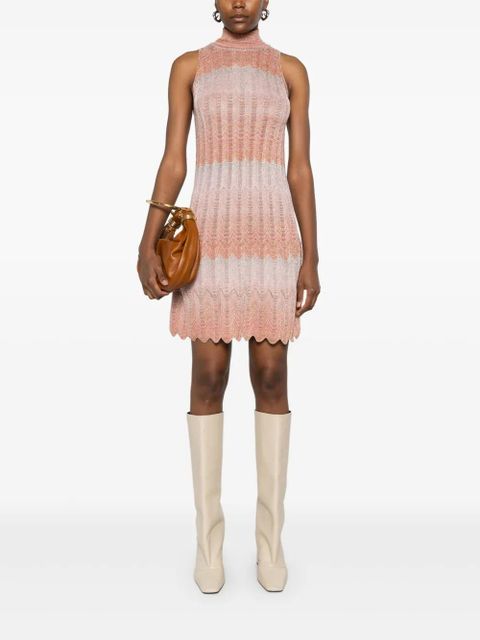 Missoni Greek-motif mini dress - Pink