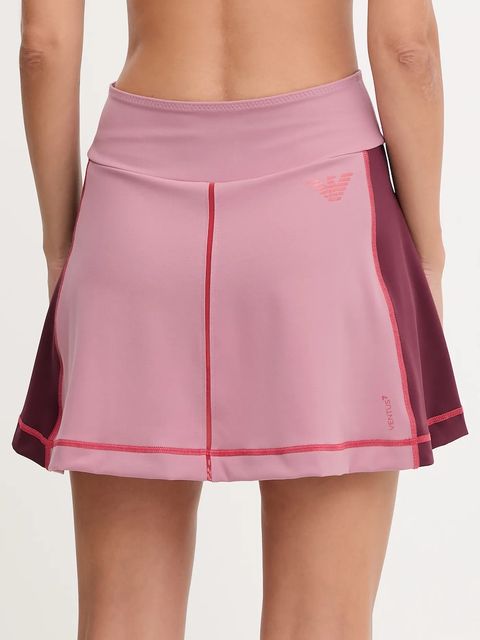 EA7 Emporio Armani spódnica sportowa kolor różowy mini rozkloszowana AF19155.7W000559