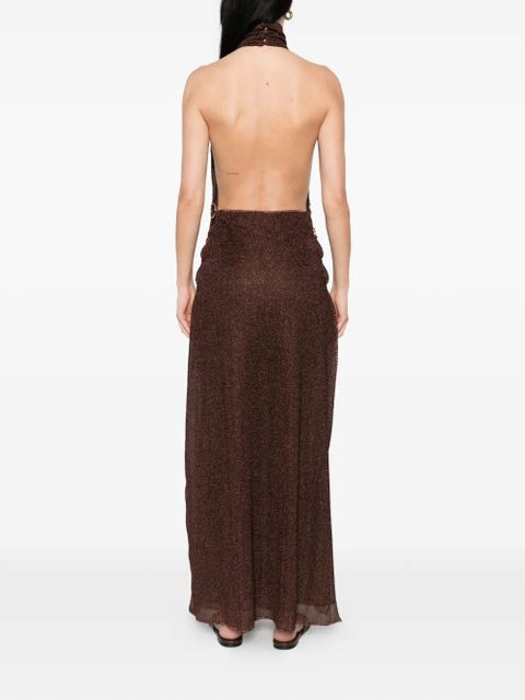 Oséree ring turtleneck maxi dress - Brown