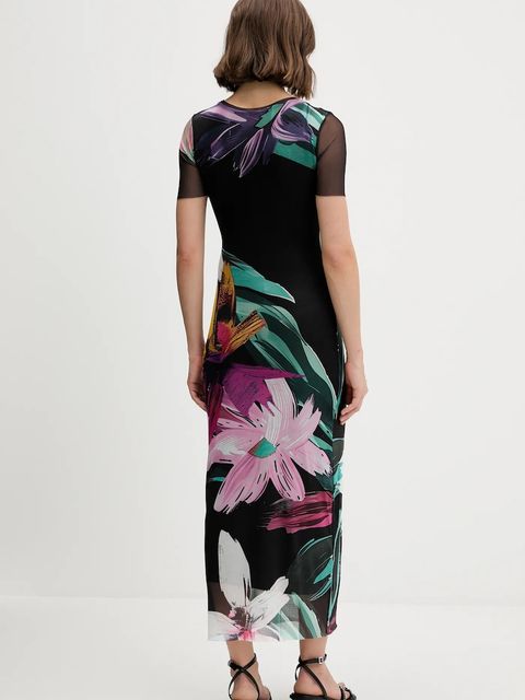 Desigual sukienka BERNADETTE kolor czarny 25WWVK19