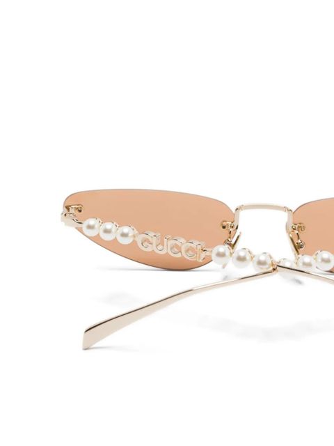 Gucci Eyewear rimless sunglasses - Gold