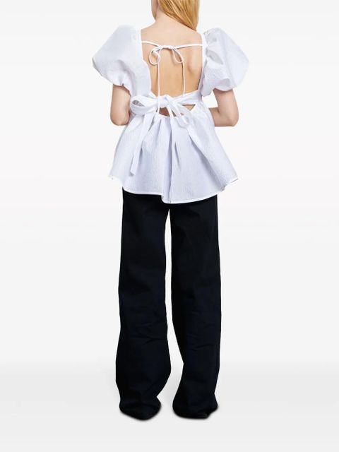 Cecilie Bahnsen Alma matelassé-effect blouse - White