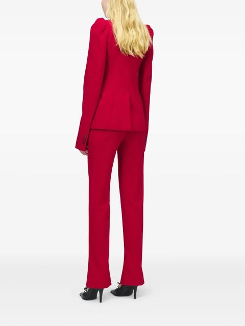 Alexander McQueen grain-de-poudre trousers - Red