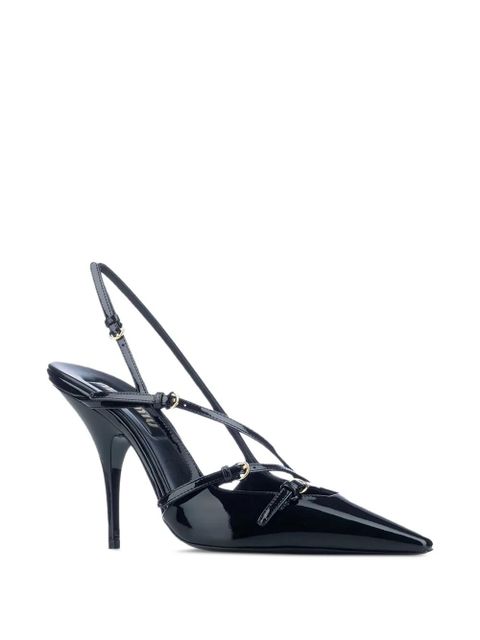 Miu Miu 105mm slingback pointed-toe pumps - Black - zdjęcie produktu nr 2