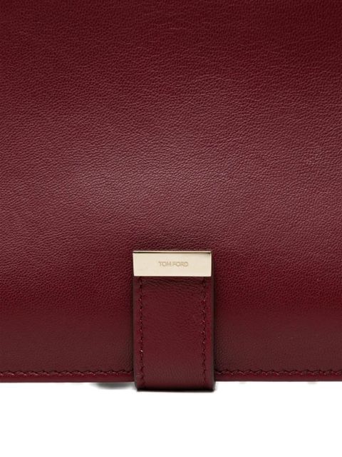 TOM FORD gold-tone clasp cross body bag - Red