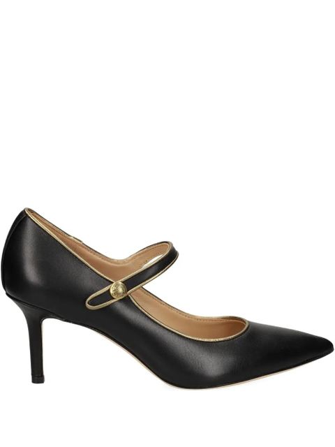 Lauren Ralph Lauren 70mm Lanette button-strap pumps - Black