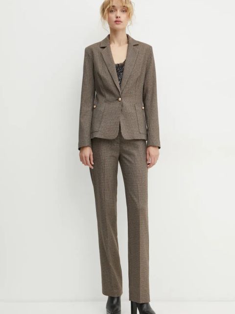 Morgan spodnie PONNI.F damskie kolor multicolor proste high waist PONNI.F