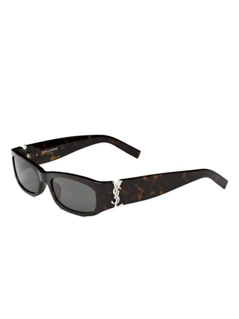 Saint Laurent Eyewear SL M152 tortoiseshell rectangle sunglasses - Brown